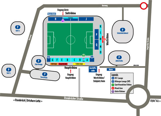 Map of parking lots for SF Lotte